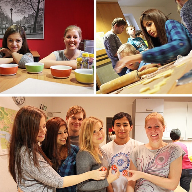 Ehrenamtliches Engagement im Rahmen eines tatkräftig-Projekts, Weihnachtsbäckerei im Rauen Haus