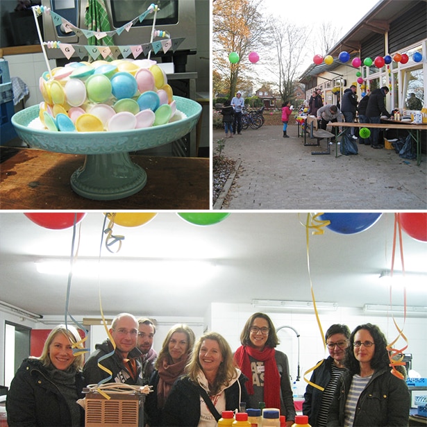 Acht Freiwillige Gruner + Jahr engagieren sich bei der Eröffnungsfeier der Arche Billstedt
