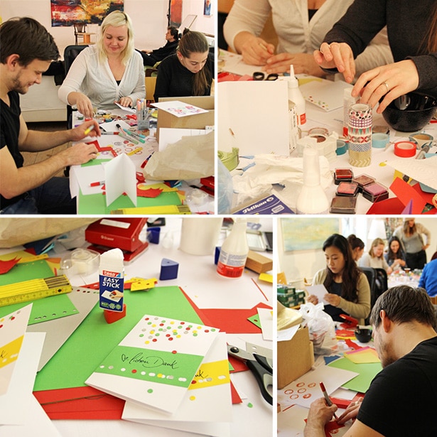 Über 50 Freiwillige haben beim großen Crafting-Aktionstag im Haus 73 insgesamt 620 schöne DIY-Produkte für soziale Einrichtungen gefertigt