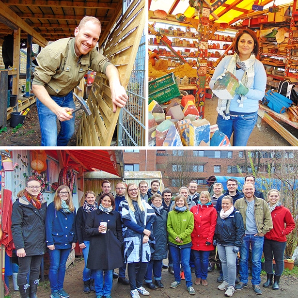 Ein Team von 25 Mitarbeitern der Sasol Germany GmbH engagiert sich im Kreativgarten Wilhelmsburg